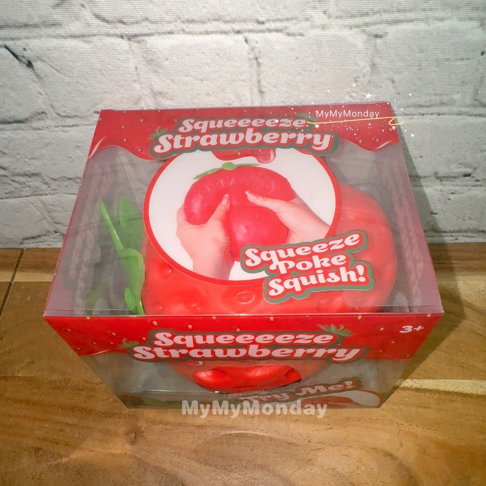 Sunny Days Jumbo Squeezy Strawberry Squishy Toy - Picture 7 of 7